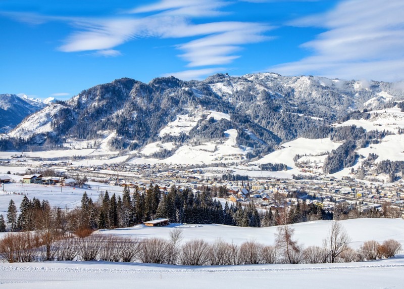Verschneite Winterlandschaft bei St. Johann im Pongau